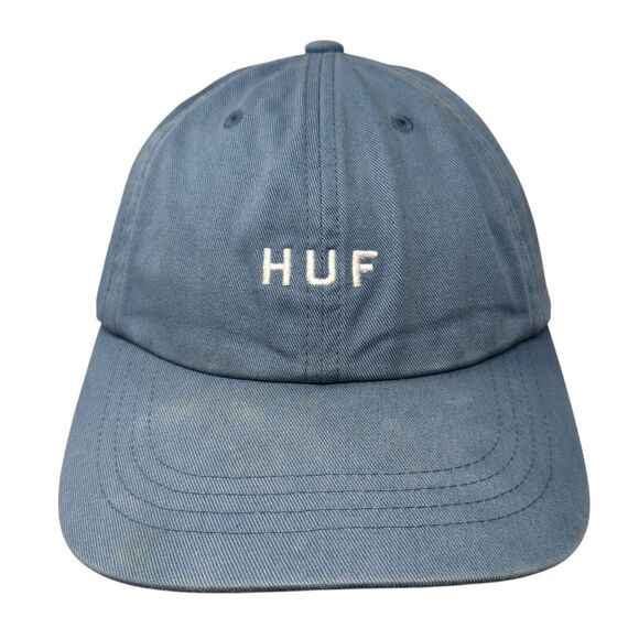 HUF Slideback Hat Blue One Size Adjustable Embroidered Vented Holes 6 Panel - Picture 1 of 8